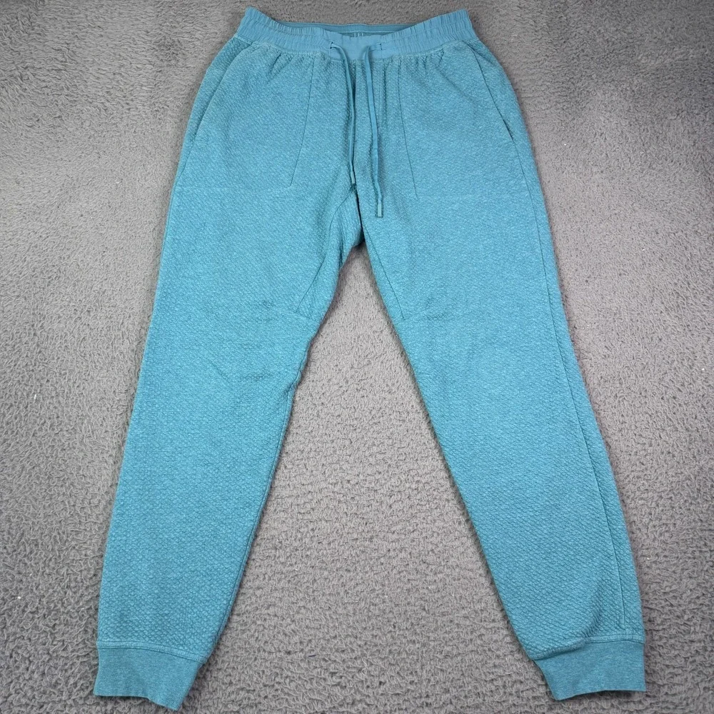 Lululemon At Ease Jogger Pants Mens M Teal Blue Textured Athletic Running